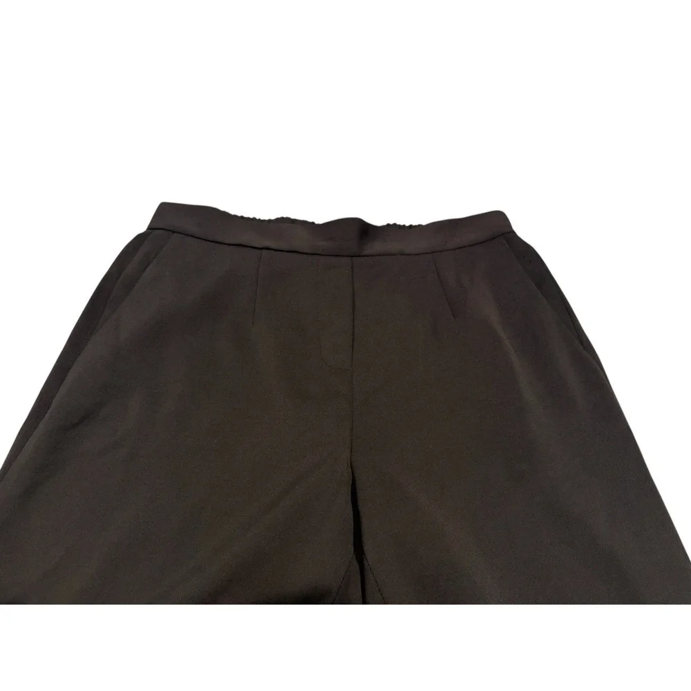 Quince Stretch Crepe Pleated Ankle Pants‎ black Women's Size Medium NWOT